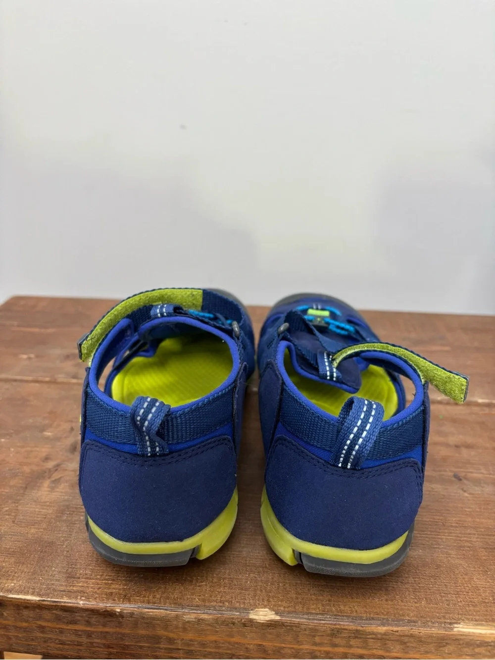 Kids Keen Sea Camp Navy and Lime Active Sandals Boys size 6